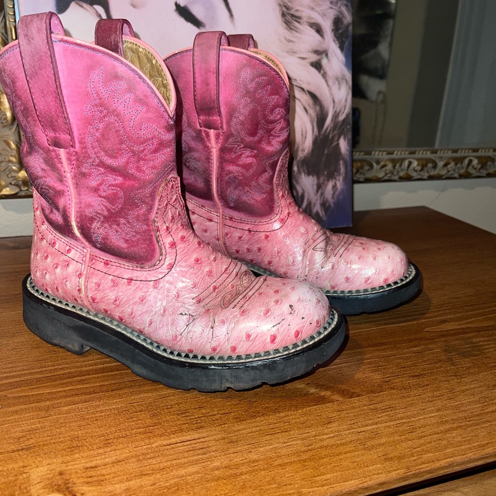 Ariat Girls Fatboy Cowgirl Boots Size 6 B